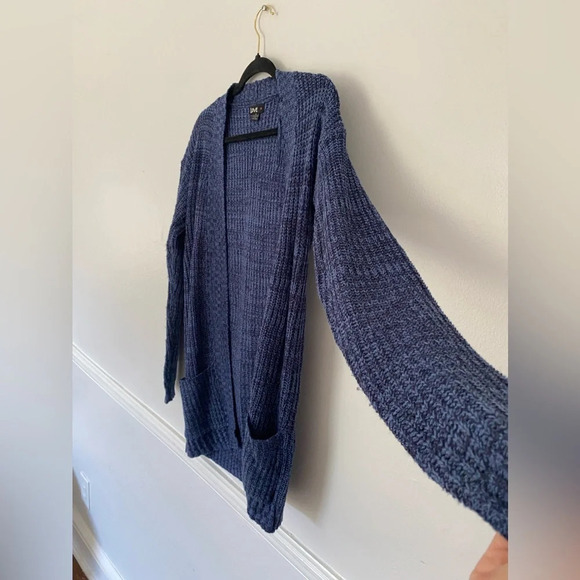 Love Knit Open Front Cardigan Pockets Navy Grannycore Autumn Winter Cottagecore - Picture 5 of 10